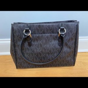 Michael Kors tote - black with silver hardware